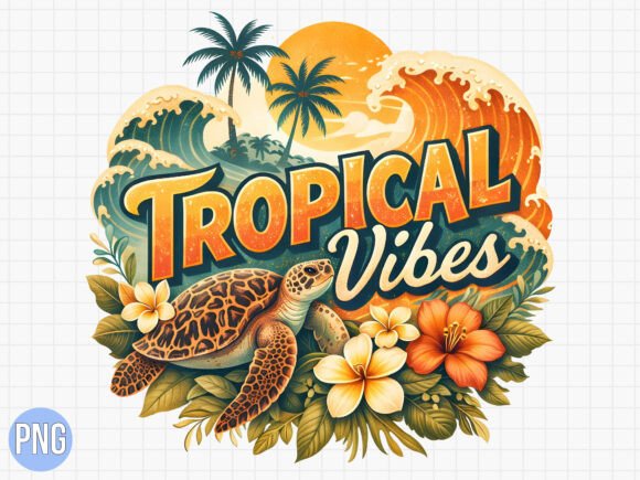 Bringing the Ocean to Your Designs with Tropical Vibes Sea Turtle Beach PNG