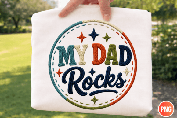 Celebrate Dad with Style: The Ultimate Guide to Using My Dad Rocks Fathers Day PNG Design