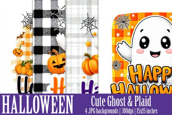 Cute Ghost Backgrounds for Non-Scary Halloween Crafts