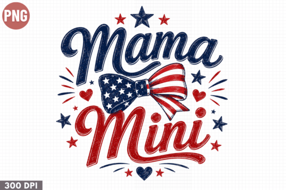 Elevate Designs with Patriotic Mama Mini PNGs