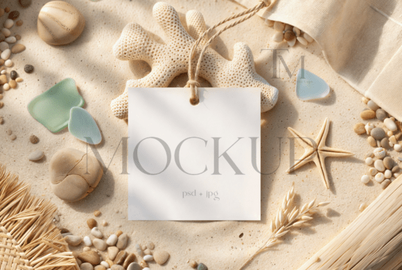 Elevate Your Brand with a Square Thank You Tag Mockup