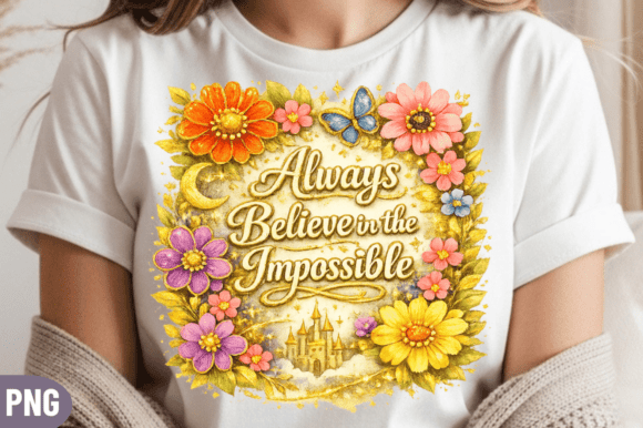 Elevating Your Brand with the Always Believe Floral PNG T-Shirt Design