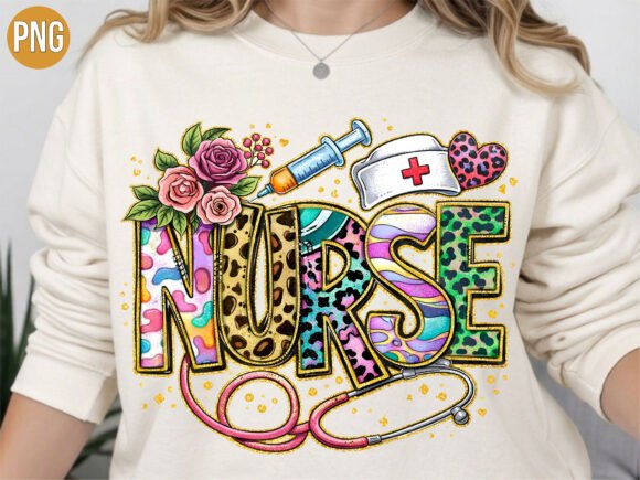 Evaluating the Colorful Nurse Life Leopard Print PNG for Professional Design Projects