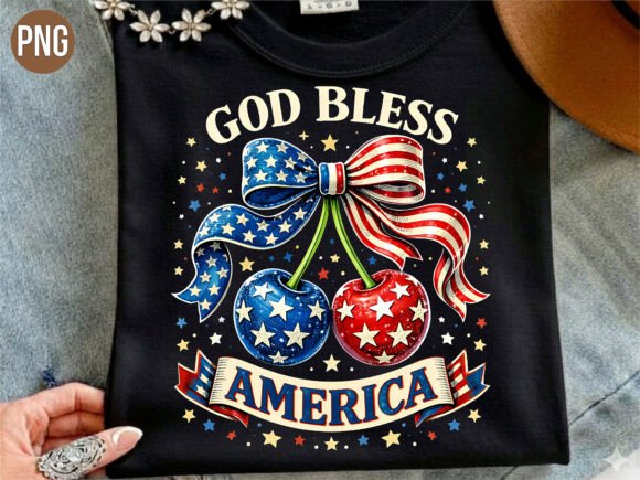 Evaluating the God Bless America Patriotic Cherry PNG for Professional Design Work
