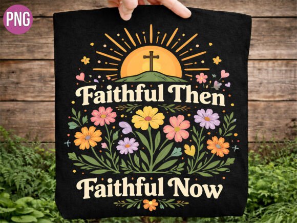 Faithful Then Faithful Now Christian PNG for Creators