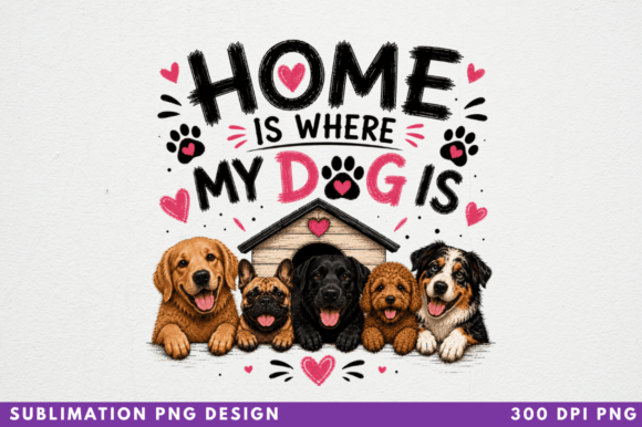 Home is Where My Dog Is: Premium PNG for Creators