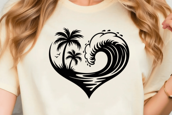 Merging Nature and Emotion: The Strategic Value of the Heart Palm Tree Ocean Wave SVG in Modern Design