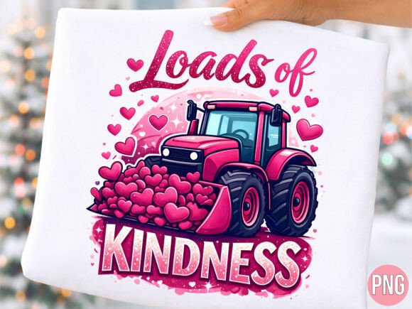 Spreading Love with the Valentine Tractor Loads of Kindness PNG