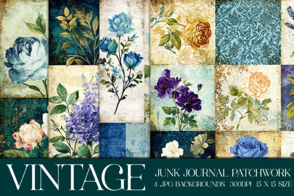 Unlocking Creative Potential with Vintage Junk Journal Patchwork Papers S8