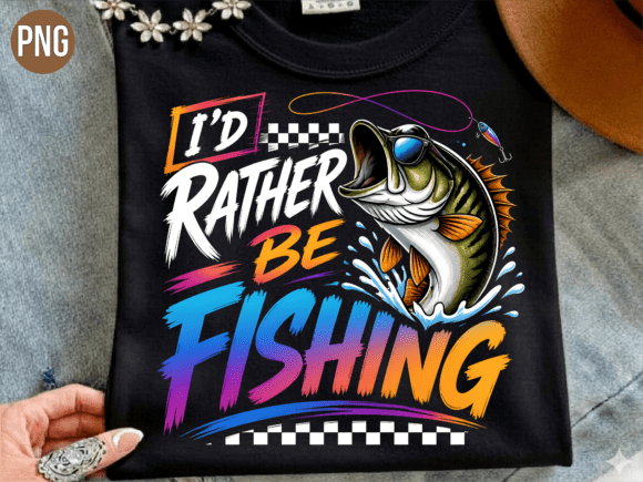 Unlocking Creativity with the Funny I'd Rather Be Fishing Bass PNG